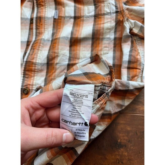 Carhartt Relaxed Fit Short Sleeve Button Down Shirt Size M - Picture 5 of 6